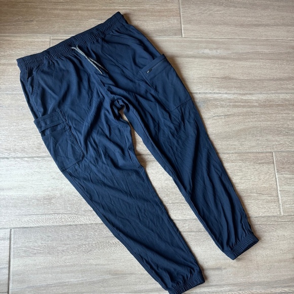 Carhartt Navy Blue Drawstring Cuffed Scrub Bottoms - Size Large - Picture 1 of 8